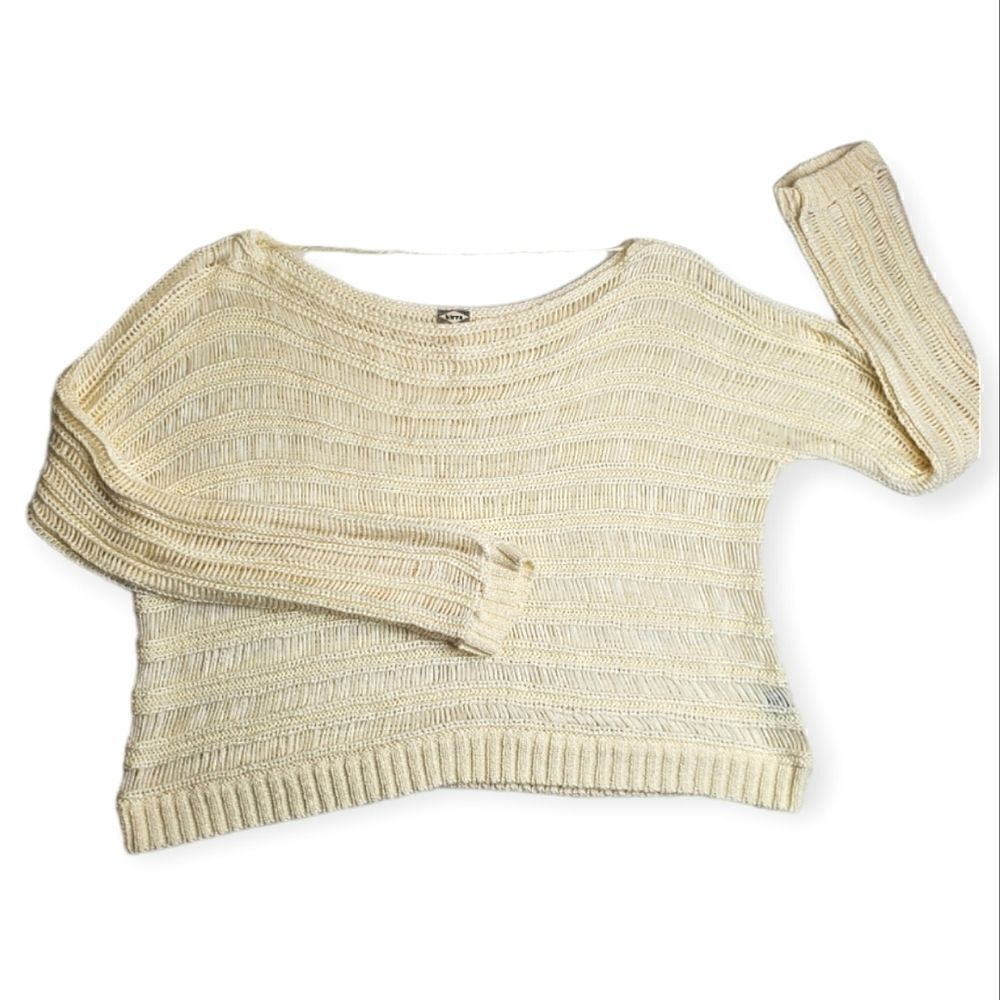 Kirra XL Knit Cropped Ling Sleeves Blouse